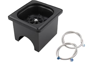 Pitcher Rinser, Automatic Stainless Steel Pitcher Rinser, Kitchen Sink Glass Rinser with Drain and Drip Tray, Automatic Glass