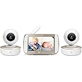 Motorola VM50G - HD Wireless 2-Camera & 5" Screen 1000ft Range Video Baby Monitor W/ 2-Way Audio - Indoor/Outdoor Usage, Remote Pan/Tilt/Zoom, Room Temperature, Night Vision, & Split Screen Viewing