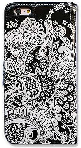 CycleMore Folio PU Leather Case Cover with Card Holder for Women/Men for Apple iPhone 7 - Flower 8