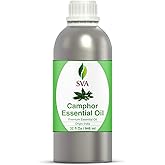 SVA Camphor Essential Oil – 32 Fl Oz – 100% Natural Camphor Oil - for Diffuser, Hair Care, Face, Skin Care, Aromatherapy, Scalp and Body Massage, Soap and Candle Making