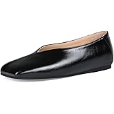 Volrina Square Toe Ballet Flats for Women Soft Leather Shoes Slip On Loafer Flats Comfortable Casual Dress Shoes