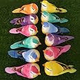 LWINGFLYER 12pcs Artificial Simulation Foam Feather Birds with Wire Feet 3.5in Mini Love Birds for Craft Home Ornaments Garden Wedding Decoration Embellishing (Claw)