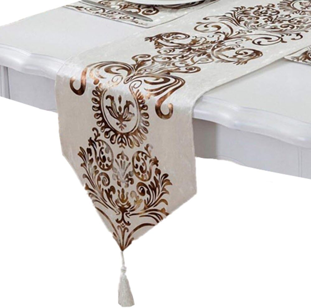 Best dining table long runner for dark wood table