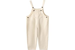 JWWN Kids Relaxed Fit Denim Bib Overalls Little Big Boys Girls Soft Cotton Jean Pants 3-8Years