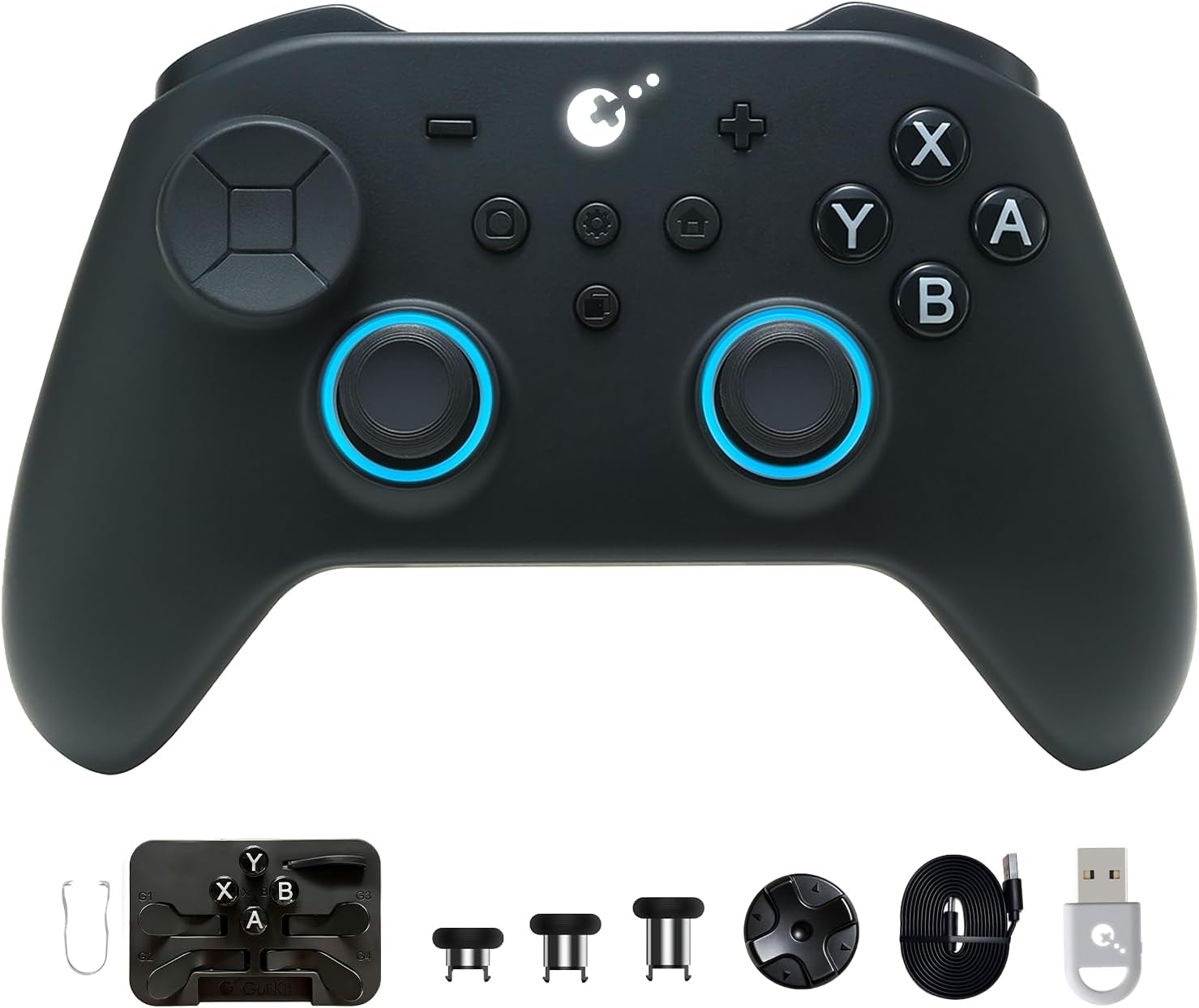 GuliKit TT MAX Bluetooth Gaming Controller for PC/Switch 2/Switch/Android/iOS, Ultra-Fast Gamepad with Adjustable TMR Joysticks, Hall & Micro Triggers, 4 Rear Paddles, Switch 1/2 Wake-Up & Multi-functional Adapter