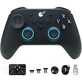 GuliKit TT MAX Bluetooth Gaming Controller for PC/Switch 2/Switch/Android | Ultra-Fast Gamepad with Adjustable TMR Joysticks, Hall &amp; Micro Triggers, 4 Rear Paddles, Multi-functional Adapter