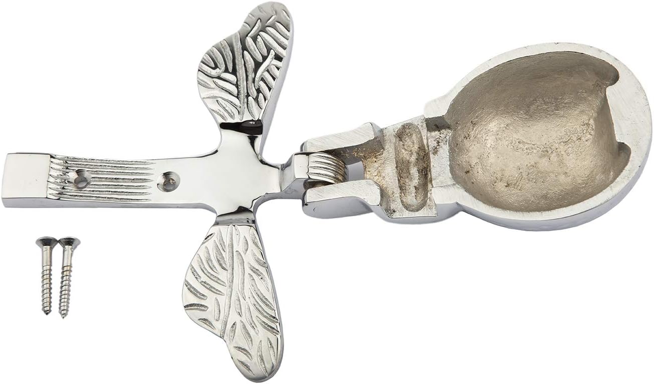 B&M - Solid Brass Bumble Bee Door Knocker Finished in Chrome Polished, Supplied with Matching Fixing Screws - Image 4