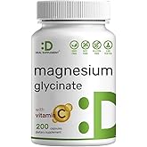 Magnesium Glycinate 500mg Per Capsule (1000mg Per Serving) Plus Vitamin C, 240 Capsules – 100% Chelated for Easy Absorption – Essential Mineral Supplement