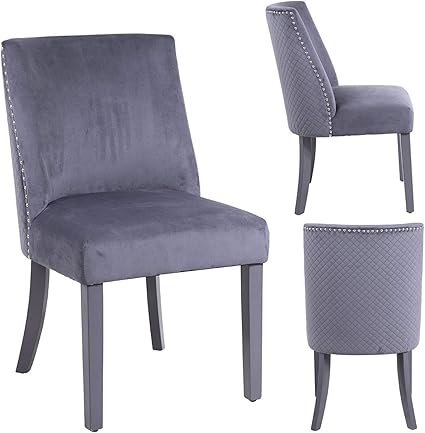 PS Global Linoso Esszimmerstühle, 2 Stück, getuftete Rückseite, Diamant