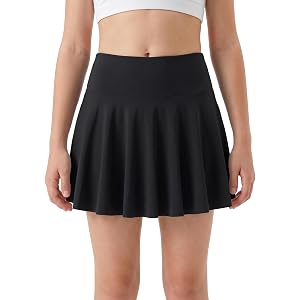 Babymine Girls Tennis Skirt Flowy Athletic Skirt with Pocket High Waist Kids Teen Skorts for Girls 7-14Y
