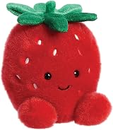 Aurora Palm Pals Juicy Strawberry 5in Soft Toy Red Green Plush view 2