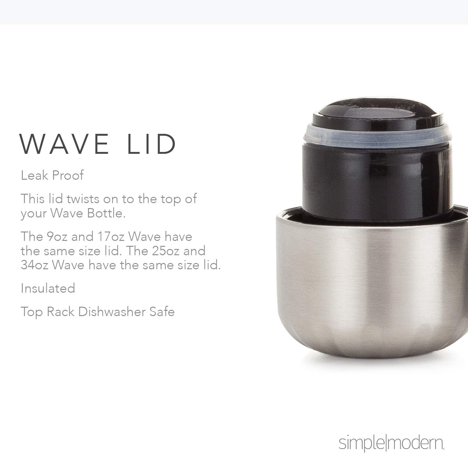 Simple Modern Wavy Water Bottle - Vacuum Insulated Double-walled 18/8 Stainless Steel Hydro Swell Flask