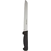 Dexter-Russell Basics P94803B 8" Scalloped Bread Knife with Black Polypropylene Handle