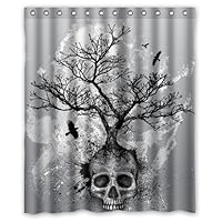 FMSHPON Creative Skull Tree Black Eagle Shower Curtain 60 x 72 Inches