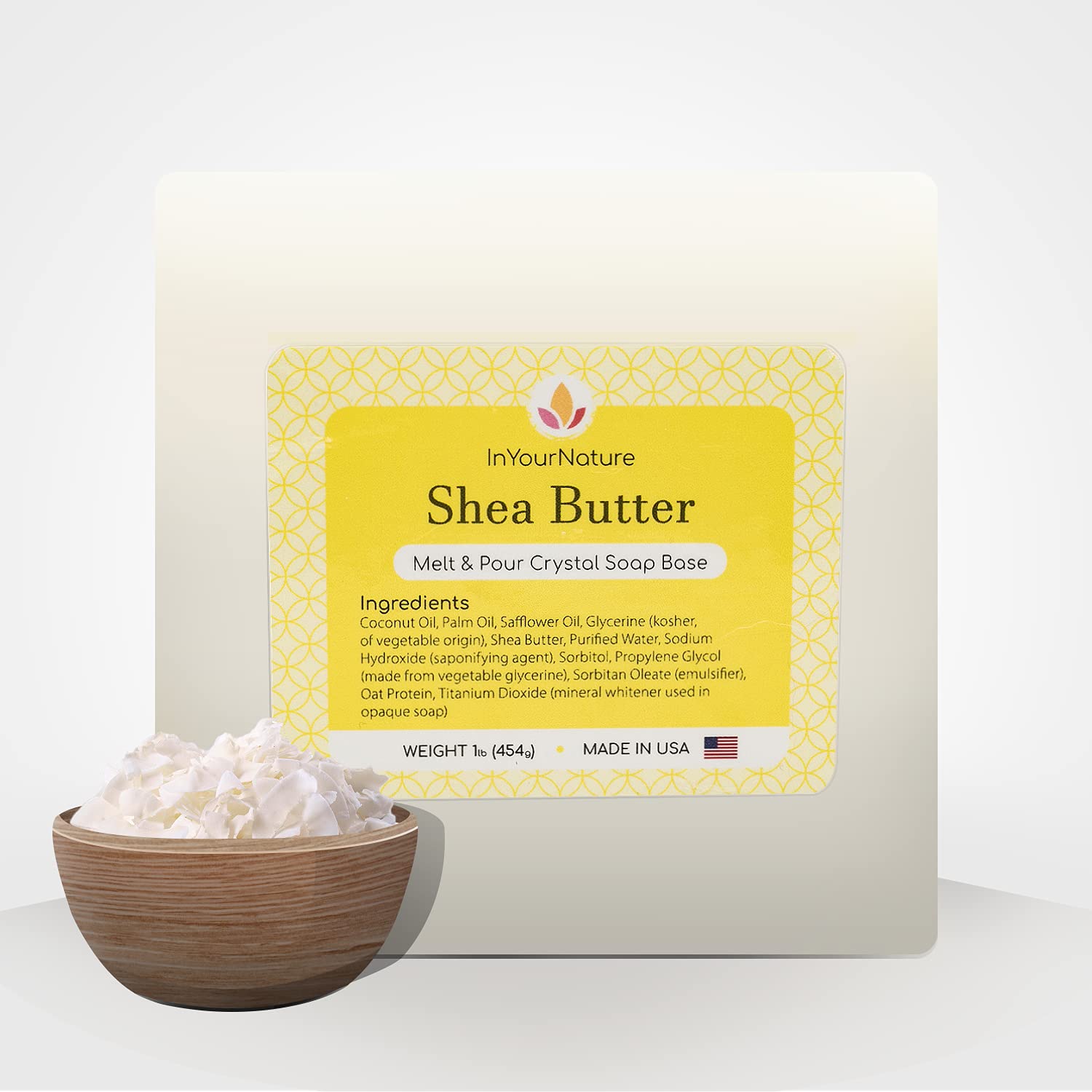 InYourNature Shea Butter Soap Base Melt and Pour 2 LB Organic Shea Soap Base Kit with Natural Ingredients, DIY Homemade Soap Making Supplies, Vegan All-Natural Shea Easy to Use Soap Bar, Made in USA: Beauty