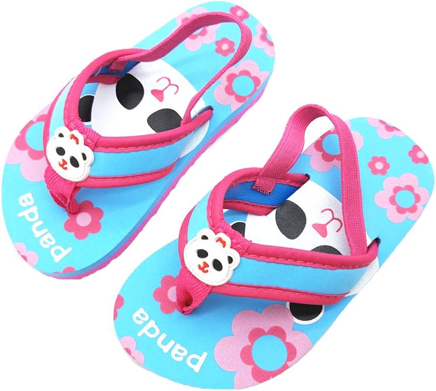 Coralup Little Kids Flip Flops Children Beach Slippers Elastic Backstrap Lightweight EVA (Multicolor,UK 6.5 Child to 13 Child)