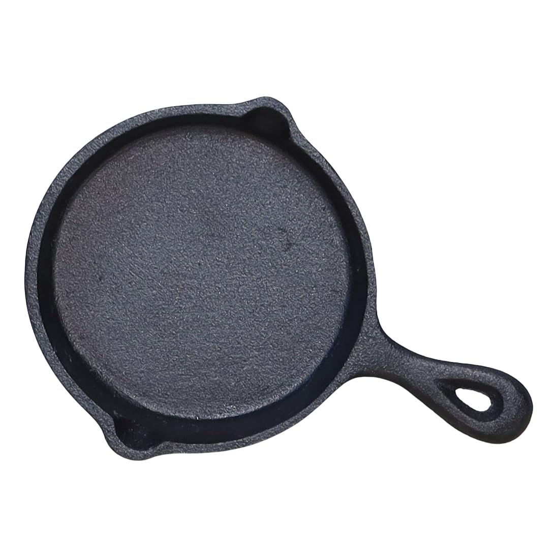 Buckingham 30074 12.5 cm Pre-Seasoned Cast Iron Skillet/Frying Pan for Healthy Cooking, Black