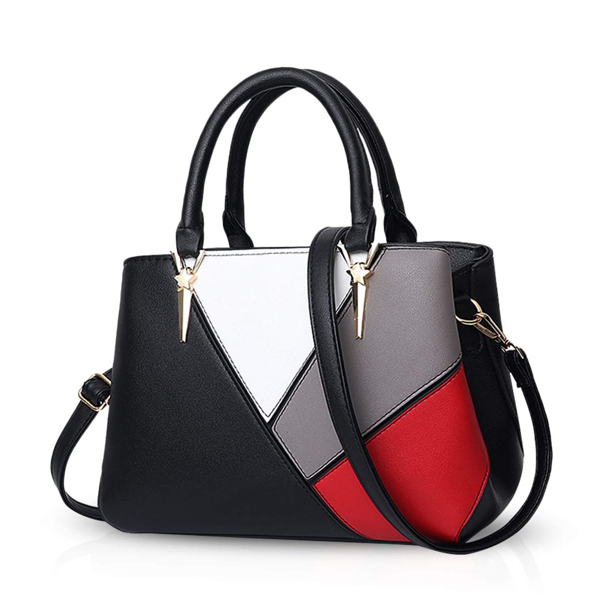 NICOLE & DORIS Handbags for ladies womens handbag splicing color crossbody bags the latest trends Black