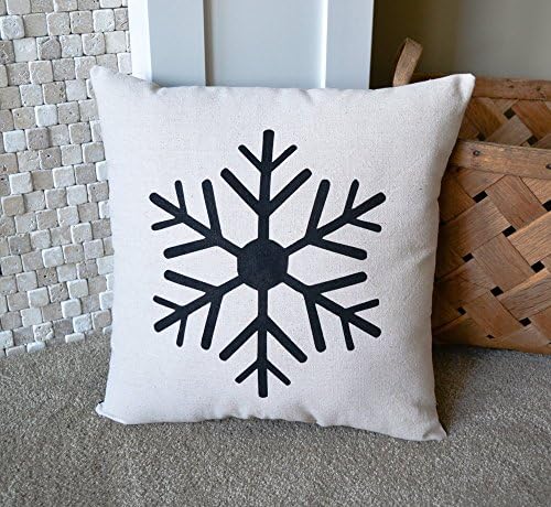 16x16" Canvas Snowflake Winter Pillow - Christmas and Winter Decor