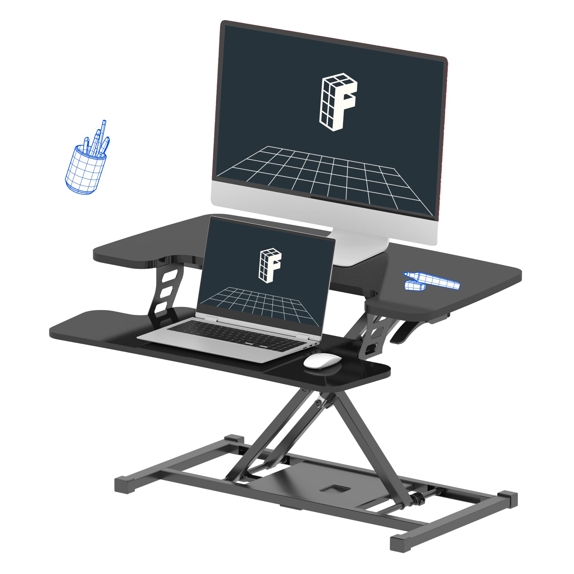 FLEXISPOT 32-inch Height Adjustable Standing Desk