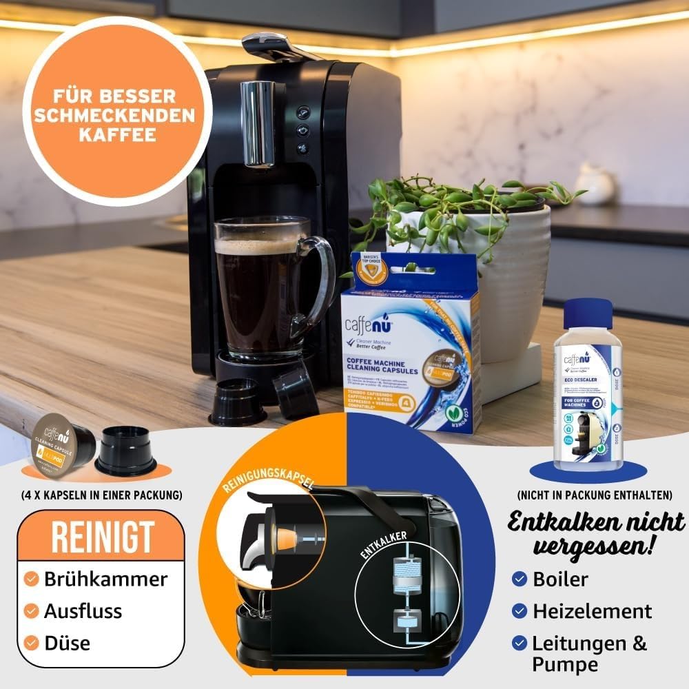 Caffenu Multipod Reinigungskapseln, für Tchibo Cafissimo, Caffitaly, K-fee, Verismo, Expressi, 4-Stück 7