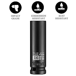 TUZkozs 1/2-Inch Drive 16mm Deep Impact Socket with