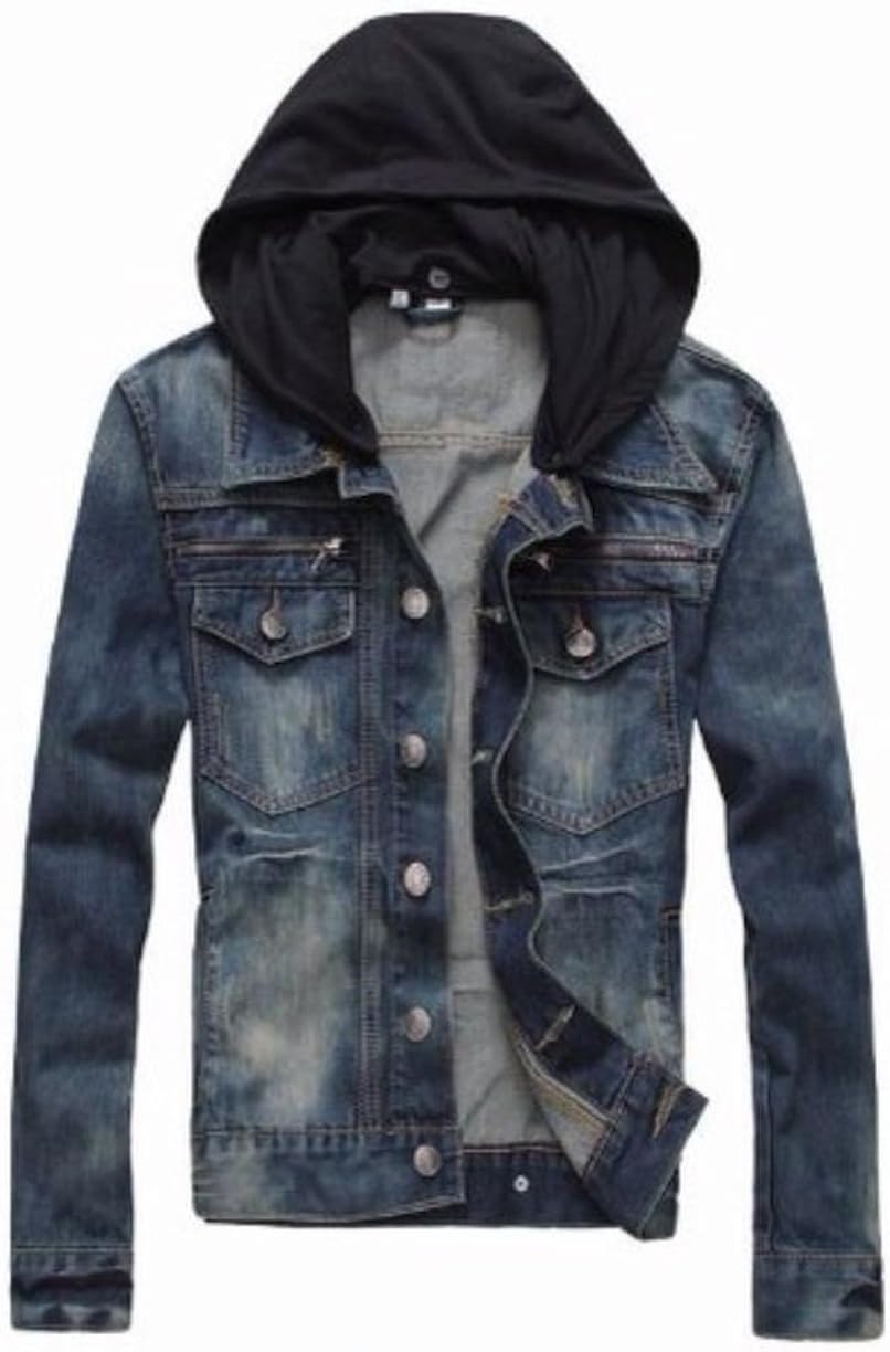 denim hooded jacket men's amazon