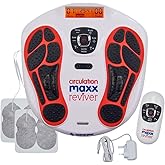 Global Product Circulation Plus Reviver – EMS & TENS Foot Massager for Circulation & Neuropathy Pain Relief – Foot Stimulator for Plantar Fasciitis, Swelling & Nerve Pain with Remote & TENS Pads