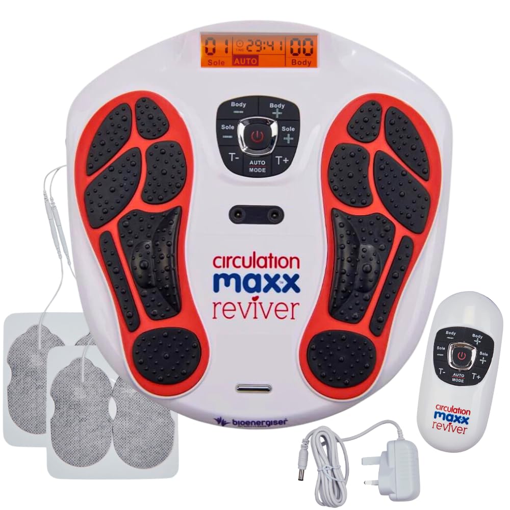 VYTALIVING Circulation Reviver - Circulation Blood Booster for feet and Legs - Medically Approved Foot Massagers for Circulation – EMS Foot Massager with TENS Pads & Remote