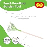 Bigjigs Toys Long Handled Leaf Rake with Wooden Handle 86cm view 3