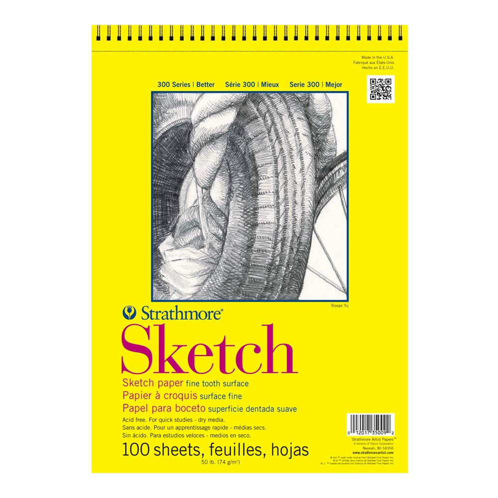 Strathmore 350-11 Sketch Paper Pad, White, 11 x 14-inch