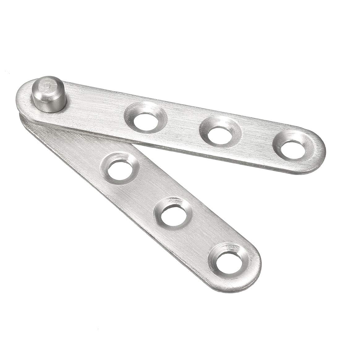 sourcing map 1 Set Stainless Steel 360 Degree Rotating Door Pivot Hinge 60mm x 11mm