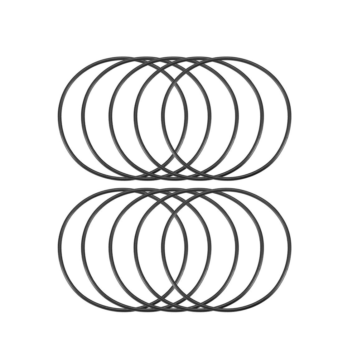 Sourcingmap Nitrile Rubber O-Rings 65mm OD 61mm ID 2mm Width, Metric Sealing Gasket, Pack of 10