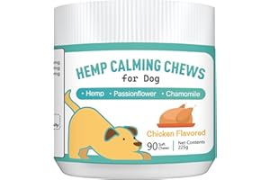 Tekola Hemp Calming Chews for Dogs 90 Chews Anxiety Relief Dog Natural Ingredients Dog Calming Chews Aid with Separation, Barking, and Promote Relaxation & Composure for Daily Stress