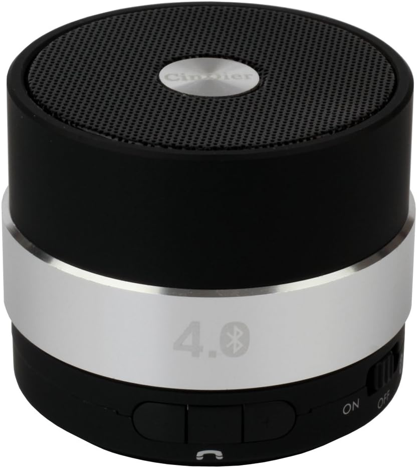 CinDier Mini Super-Portable Bluetooth Speaker V4.0 With 5w HiFi Strong Speaker For Iphone,Ipad,Samsung,HTC,Computer,Car and More.And 12-Month Warranty (Silver)