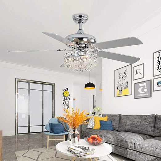 Luxurefan Crystal Ceiling Fan Decoration Home Type 1 Amazon Com