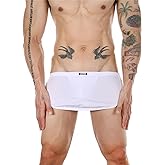 Evankin Men's Ultra-Thin Split Side Underwear Sexy Loincloth Thong Breathable Boxer Briefs Athletic Shorts