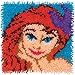 Dimensions Disney Princess Ariel Latch Hook Craft Kit, 12'' x 12''