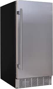 EdgeStar IB250SS 15 Inch Wide 20 Lb. Built-In Ice Maker with 25 Lbs. Daily Ice Production - No Drain Required