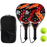 RORLAND Padel Racket Set of 2 - ABS Surface &amp; EVA Foam Core, Paddle Tennis Racquet for Juniors, Adult Men and Women, Beginners, Including 2 Balls &amp; Carry Bag