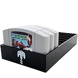 Collector Craft, Black, N64 Compatible Cartridge Holder, N64 Game Tray, Holds 10 Games, Organization, Retro Video Game Collec