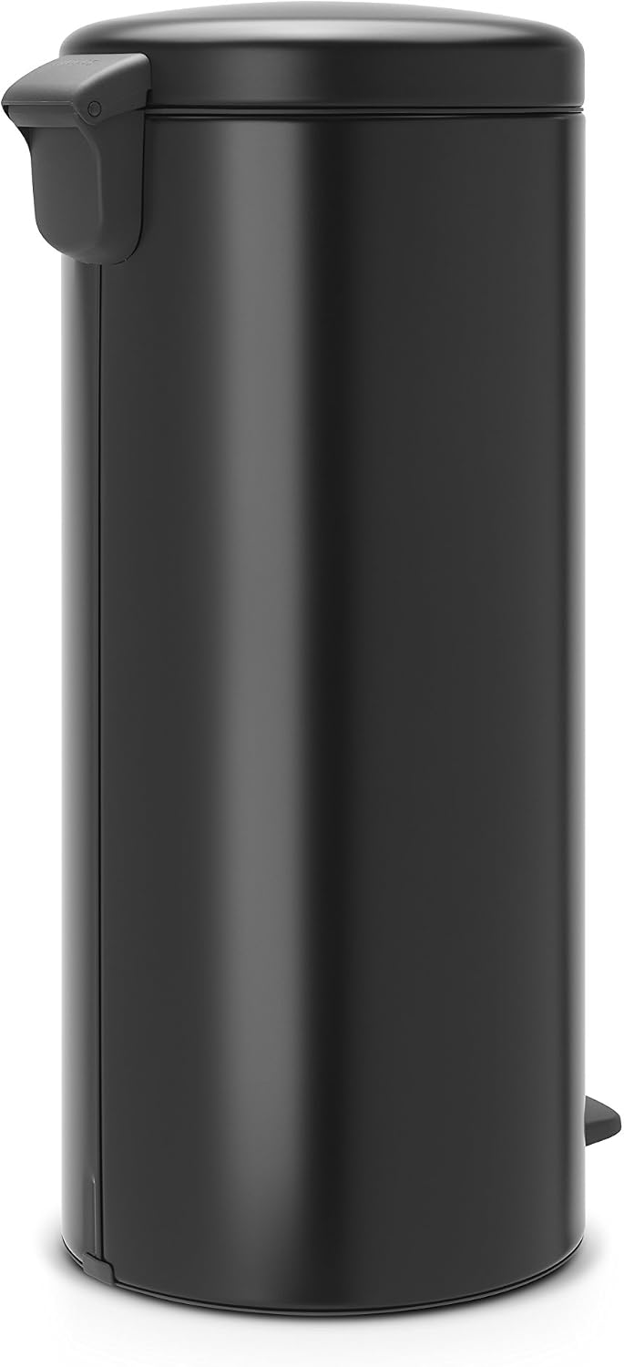 Brabantia NewIcon Pedal Bin 30L (Matt Black) Soft-Closure Kitchen Rubbish Bin with Removable Inner Bucket + Bin Bags - Image 3