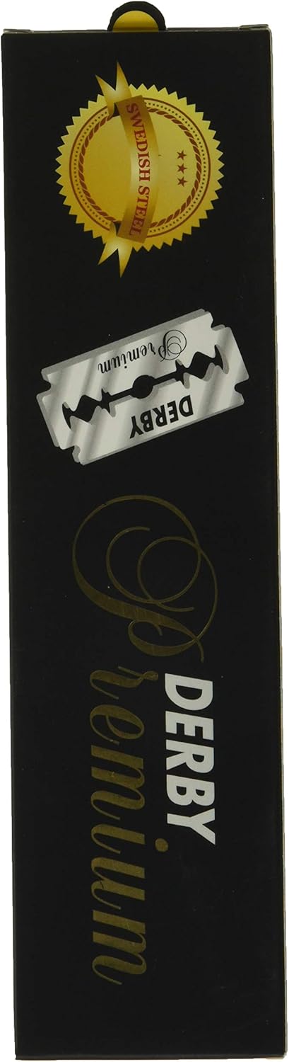 Derby Premium Double Edge Razor Blades - 100 Blades (20×5), Black, 1 count (Pack of 100) - Image 3