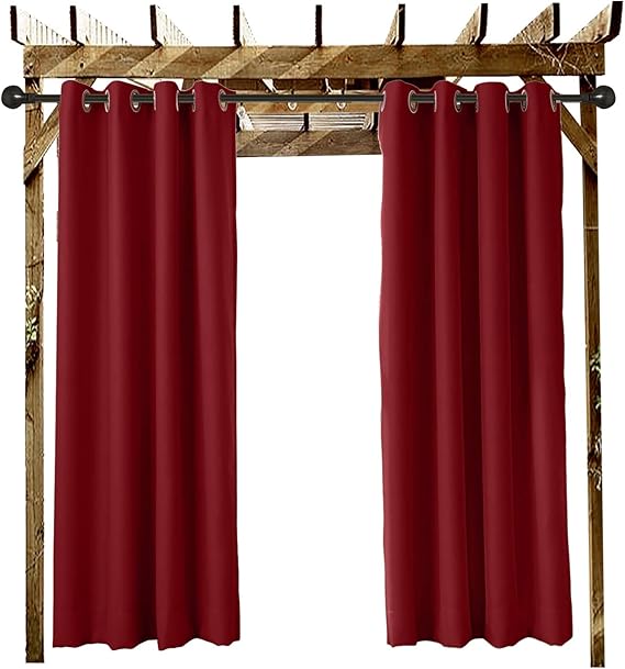 2 Stück Durchsichtige Outdoor Vorhänge - Wasserdicht Für Terrasse & Balkon 132x274cm