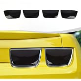 SQQP Rear Taillight Tail Light Lamp Cover Trim Kit 4Pcs Compatible with Chevrolet Chevy Camaro 2010-2013（Smoked Black