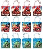 Angry Birds Authentic Licensed Small Reusable Party Favors Goodie Gift Bags ( 12 Bags)