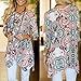 Lamolory Womens Blouses, Casual Irregular Printed Blouse Loose Tops T-Shirt Blouse