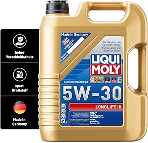 LIQUI MOLY Longlife III 5W-30 | 5 L | Synthesetechnologie Motoröl | Art.-Nr.: 20647, farblos