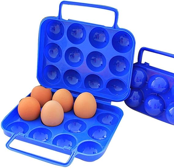 Sikena Cajas de almacenamiento de huevo para exteriores Organizadores