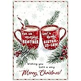 BlinkWishes Christmas Card for Brother and Sister in Law, Thoughtful Brother and Sister in Law Christmas Card with Envelope, Festive Holiday Greeting Cards with Heartfelt Message